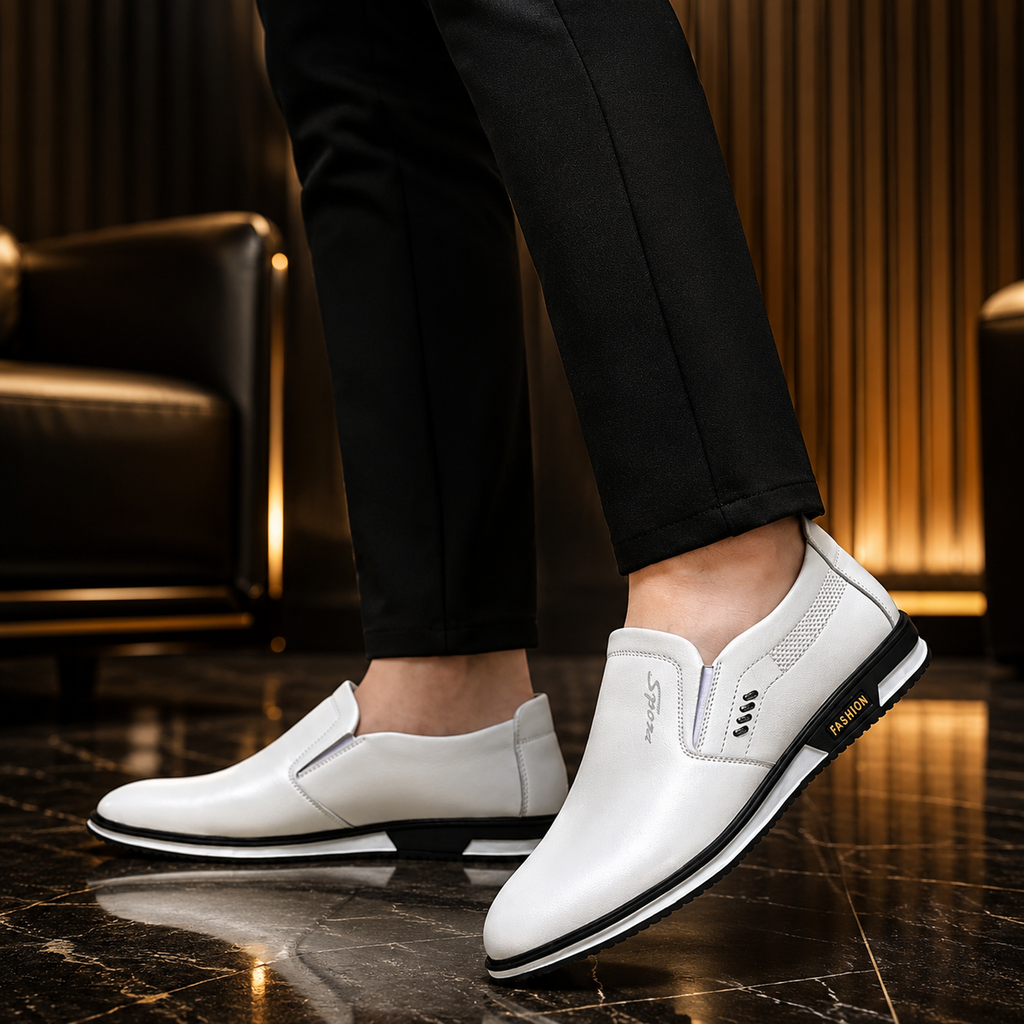 Luxus-Herren-Lederschuhe Bequeme Slipper Zum Reinschlüpfen Herren Mokassins Rutschfeste Fahrerschuhe Hochwertige Herrenschuhe Übergröße