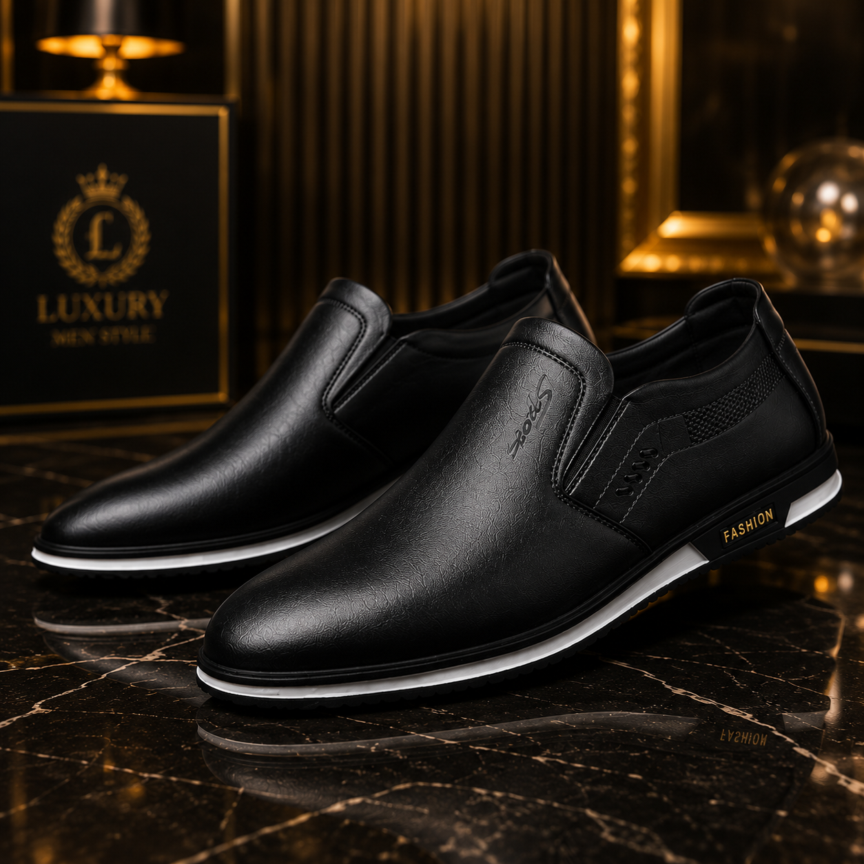 Luxus-Herren-Lederschuhe Bequeme Slipper Zum Reinschlüpfen Herren Mokassins Rutschfeste Fahrerschuhe Hochwertige Herrenschuhe Übergröße